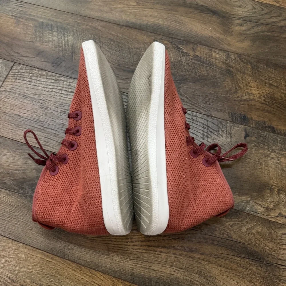 Allbirds Tree Toppers Mens 13 Rust Terracotta High Top Sneakers Knit Gorpcore